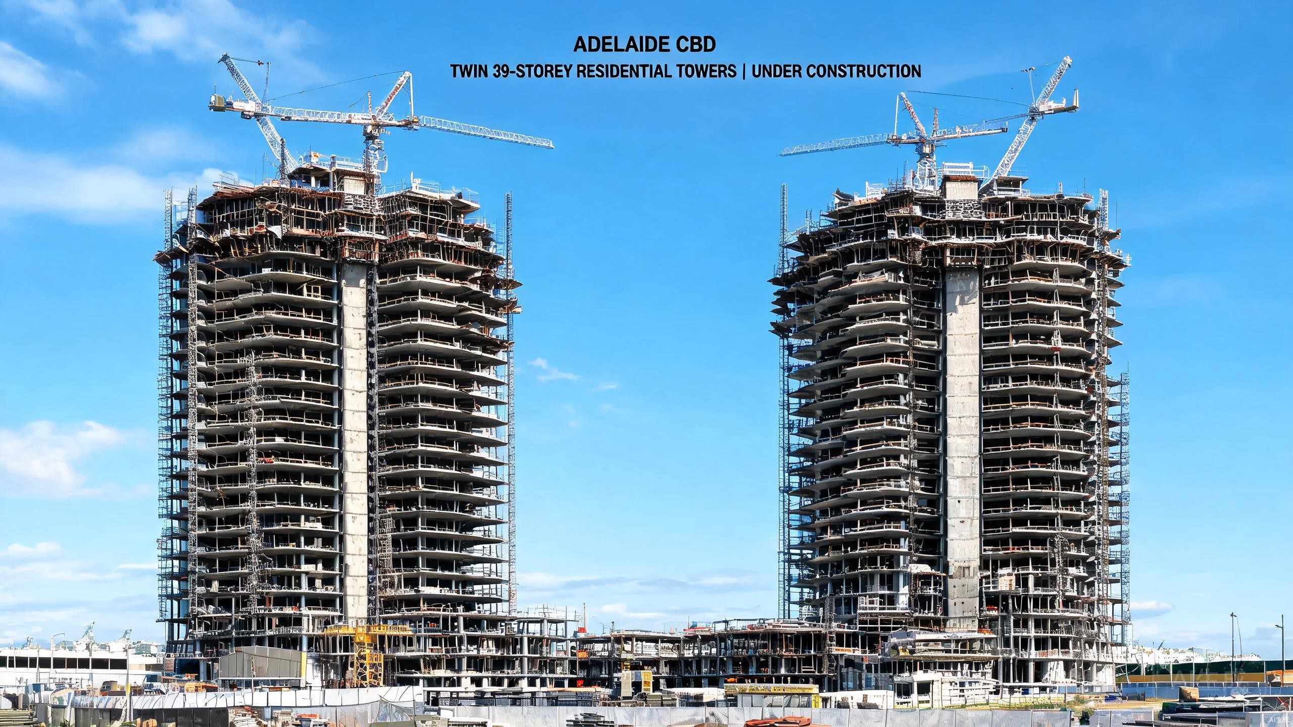Adelaide CBD twin tower
